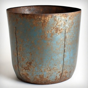 Maceta de metal moderna EchoVine con detalles geométricos cortados a láser para el jardín del hogar maceta de metal antigua para uso decorativo - Product Image 5