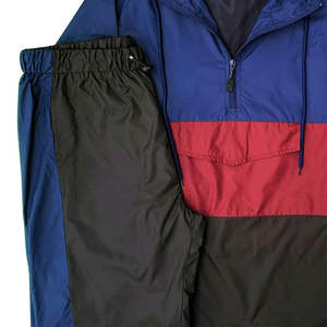 Ensemble de survêtement léger à capuche pour homme NEXT WAVE, grandes tailles, color block, pantalon de jogging respirant pleine longueur avec poches latérales - Product Image 4