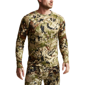 Camiseta de camuflaje de caza con cuello redondo personalizada para hombre, tela tejida, ropa de pesca y caza con estampado personalizado - Product Image 4