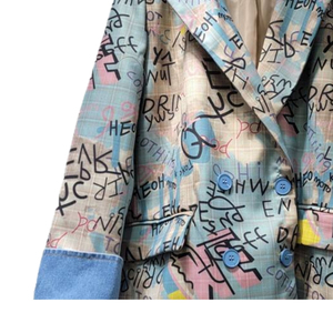 Chaqueta Holgada Informal con Estampado Bordado para Mujer, Chaquetas Vaqueras, Chaqueta Ligera, Cómoda, Moderna y Elegante de Primera Calidad - Product Image 6