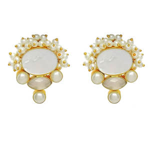 Conjunto de collar Kundan hecho a mano de Pakistán de joyería artificial de ropa informal para regalo de compromiso de aniversario - Product Image 4