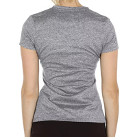 T-shirts d'été personnalisés OEM pour femmes, col en V, 95% polyester 5% élasthanne, écologiques, respirants, séchage rapide, streetwear