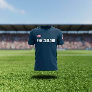 Set di Maglie da Calcio Ispirate alla Nuova Zelanda per Tifosi Blu Navy con Nome e Numero Personalizzati - Product Image 2