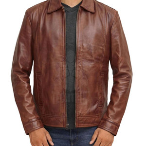 Veste en cuir design personnalisé Veste d'hiver pour hommes de couleur unie Streetwear Veste en cuir pour hommes à Offre Spéciale prix raisonnable - Product Image 2