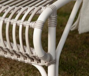 Chaise longue Luca aluminium et rotin synthétique en osier finition blanche. - Product Image 2