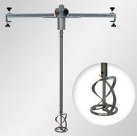 Mélangeur industriel pneumatique à air comprimé, agitateur à bras télescopiques réglables pour réservoir en acier inoxydable, agitation automatique.