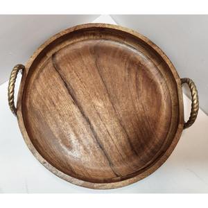 ถาดไม้ทรงกลมระดับพรีเมียมสำหรับจัดเก็บ จัดแสดง และตกแต่งบ้าน - Product Image 1