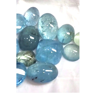 13 pièces de naturel aigue-marine 10mm à 19mm ovale coussin Cabochon 129 Cts Lot Iroc ventes aigue-marine baruj lâche pierres précieuses cabine US $52 - Product Image 3