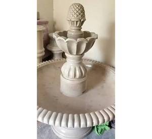 Hand Carved White Marble <b>Fountains</b> Available Wide Range Sizes <b>for</b> <b>Outdoor</b> Exterior Use Perfect Blend Traditional Modern - Product Image 1
