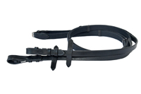 Bridon anglais Black Horse avec couronne rembourrée et rênes réglables