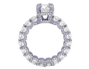 Entièrement éternité S925 argent Sterling Moissanite diamant luxe mariage ou anniversaire bague pour les femmes - Product Image 4