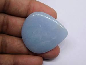 หิน Angelite ธรรมชาติ 100% พลอยหลวม Angelite แท้เกรดสูงสําหรับทําเครื่องประดับในราคาโรงงานขายส่ง OEM จํานวนมาก - Product Image 3