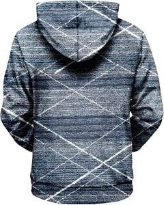 Sudadera con capucha y estampado informal para hombre, jersey de lana de algodón 100% cálido de felpa, bolsillo de talla grande - Product Image 3