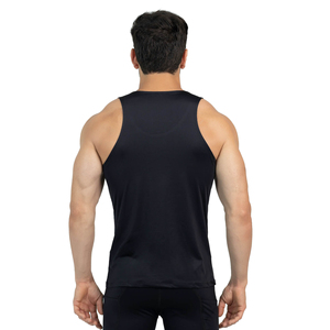 IHTESHAM SPORTS Débardeur de sport pour homme en polyester/coton respirant de qualité supérieure, sur mesure - Style musculaire sans manches - Product Image 6