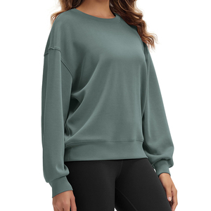 Sudadera de alta calidad, ropa de calle informal, figuras de hombros caídos, sudaderas con capucha ecológicas transpirables, Sudadera de punto para mujer - Product Image 3