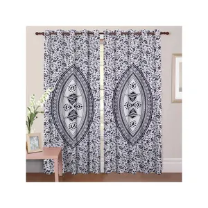 Gran oferta, último diseño, decoración del hogar, estilo moderno, Material de algodón, cortinas para puerta de sala de estar a precio mayorista