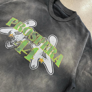 เสื้อยืดโอเวอร์ไซส์วินเทจสำหรับผู้ชายผ้าคอตตอน100% โอเวอร์ไซส์สไตล์สตรีทแวร์ผ้าเฮฟวีเวตผ้าครอป - Product Image 3