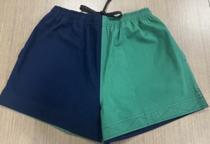 Pantalones cortos de dos tonos para hombre, pantalones cortos deportivos holgados personalizados con cintura elástica y cordón, venta al por mayor de fábrica - Product Image 2