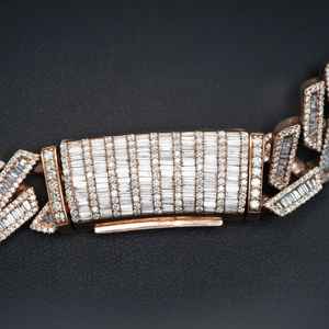 Heavy 925 Sterling <b>Silver</b> Men's VVS Moissanite Diamond Cuban Curb <b>Chain</b> Luxury Hip Hop Iced Bling <b>Necklace</b> for Engagement Gift - Product Image 4