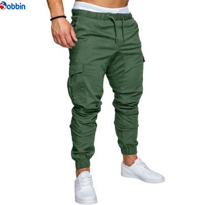 BOBBIN INDUSTRIES Jogging en molleton décontracté pour homme, toile 100% coton, grande taille, multi-poches, respirant, séchage rapide, sport - Product Image 1