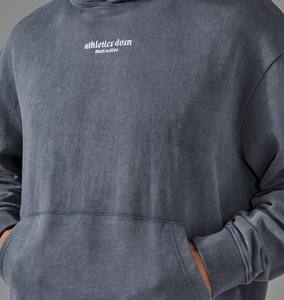 Pull lourd 100% coton surdimensionné sérigraphie Vintage lavage à l'acide à capuche Logo personnalisé sweats à capuche 2025 - Product Image 5