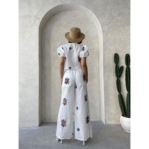 Pantalones Bordados - CREMA - Product Image 5