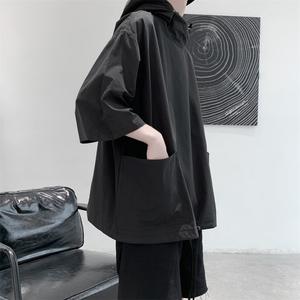 Men's Casual Jacket <b>Sweatshirt</b> Hoodie With Pocket Thin <b>Short</b> <b>Sleeve</b> Hoodies - Product Image 5