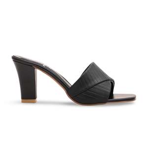 Pantoufles d'hôtel formelles noires FR8159 confortables et élégantes - Product Image 3