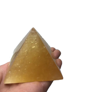 Pirámide de cristal miel natural calcita cristal curativo pirámide Piedra Natural piedras preciosas curación ágata pirámides Mayorista - Product Image 4