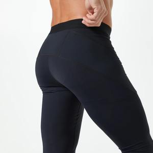 Pantalons de yoga de compression pour hommes sur mesure en gros, taille haute élastique, séchage rapide, leggings de course et de gym avec design personnalisable - Product Image 5