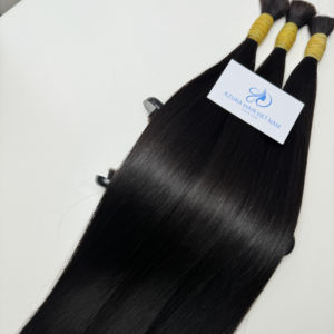 Meilleur choix os droit en vrac cheveux 100% vietnamien cheveux humains soyeux pas emmêlé vague bouclés meilleure qualité grand Stock en gros - Product Image 1