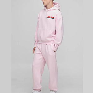 Artículo más vendido, conjuntos de pantalones de chándal y Sudadera con capucha personalizables para hombre, chándal holgado de gran tamaño grueso y cálido 450 GSM, conjunto de 2 piezas para hombre - Product Image 6