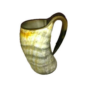 Support pour Chope Viking en Corne, Capacité 200 ml, Écologique, Design Attrayant, Taille Personnalisable, Pour Usage Domestique et en Restaurant, Vaisselle - Product Image 1