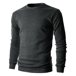Diseñe su propia sudadera básica de manga larga para hombre, suéter de entrenamiento de ajuste holgado, Sudadera de cuello redondo, longitud de manga completa - Product Image 3