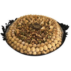 Plateau à chocolat en métal doré de qualité supérieure avec support Plateau de service de bonbons au chocolat design unique pour les occasions spéciales - Product Image 5