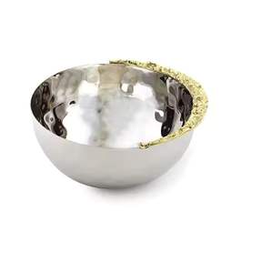 Qualité standard Meilleur design Bol à riz et à salade en métal Bol de service en métal massif ou décoration de la maison à bas prix - Product Image 1