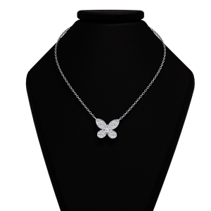 Conjunto de joyería fina para mujer, collar con colgante de mariposa de Plata de Ley 925 con diamante de moissanita de corte Marquesa, regalos de bodas elegantes - Product Image 1
