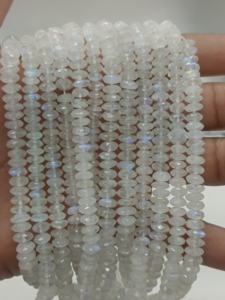 Nouvelle tendance naturelle arc-en-ciel pierre de lune à facettes Rondelle forme 5mm-8mm perles pour la fabrication de bijoux à la mode collier et Bracelet - Product Image 4