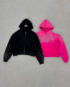 เสื้อฮู้ดลำลองสำหรับผู้ชาย, เสื้อฮู้ดลำลองผ้าฝ้ายขนแกะ100% ทรงพอดีตัวปกติดีไซน์เป็นกระเป๋าสีพื้นฤดูหนาว - Product Image 3