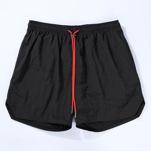 Pantalones cortos de playa atléticos de alta calidad para hombre, ropa de calle Lisa informal, tela de lona con patrón sólido ecológico, característica antiarrugas - Product Image 3