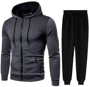 ชุดวอร์มผ้าฝ้ายมีซิปสำหรับผู้ชาย - Product Image 4