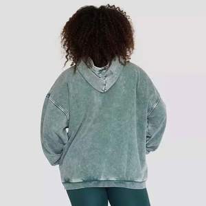 Hoodie <b>Long</b> Sleeve Causal Wear <b>Women</b> Hoodie Casual Streetwear Drop Shoulder Acid Wash Hoodies <b>Women's</b> Hoodies <b>Women</b> <b>Sweatshirt</b> - Product Image 4