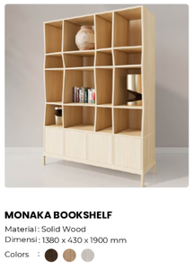 Étagère à livres en bois moderne avec portes, étagère modulaire autoportante pour salon, bureau à domicile, design scandinave - Product Image 6