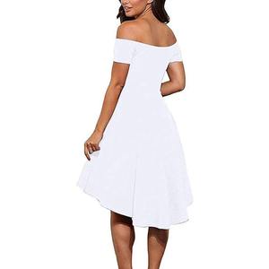 เดรสยาวทรงเข้ารูปสำหรับผู้หญิง แขนกุด เปิดไหล่ ผ้าฝ้ายระบายอากาศ เหมาะสำหรับงานเลี้ยงค็อกเทลช่วงฤดูร้อน - Product Image 4