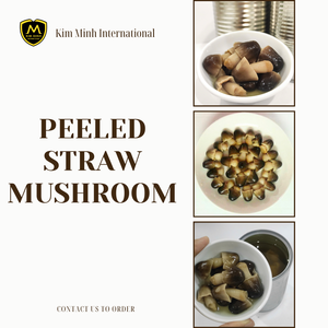 Los mejores champiñones de paja pelados enlatados de Kim Minh International, verduras frescas en salmuera directamente de Vietnam - Product Image 2