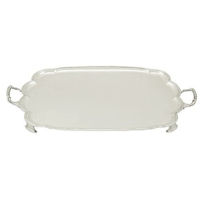 Plateau de service à poignées métalliques de Style ferme pour Banquet de mariage, décoration de café et d'hôtel, finition en forme de Rectangle nickelé - Product Image 1