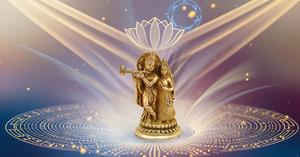 Radha-Krishna Statue Design Moderne En Laiton Massif Maison Temple Bureau Table Boutique Puja Étagère Hindou Religieux Cadeau - Product Image 5