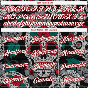 Top Quality Custom Stitched <b>Black</b> White Red 3D Skull Fashion Sportswear Pullover Sweatshirts <b>Hoodies</b> For Adults & Youths - Product Image 4