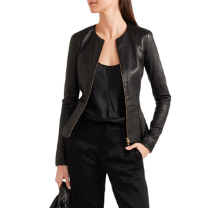 Hot Selling Street Style Women's Genuine Leather <b>Jacket</b> Durable Customized Design with Zipper Winter Women's <b>Jackets</b> In 2026 - Product Image 1