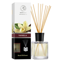 Difusor de Aromas Aromatika Vainilla 200ml, Libre de Ftalatos, con Varillas de Vidrio, Aroma Dulce y Cálido, Fragancia Duradera para un Ambiente Acogedor